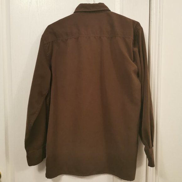 Men's Suede-Microfiber Long-Sleeve Button Up - Picture 8 of 8